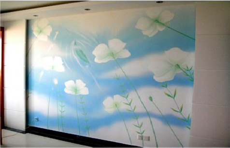 贵定画墙绘怎么画好白云的蓬松感？