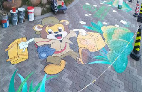 贵定夏季画地面彩绘会遇到的问题