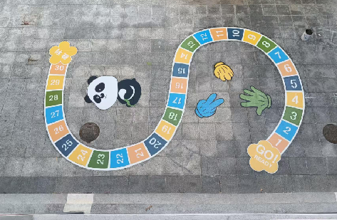 贵定地面游戏彩绘