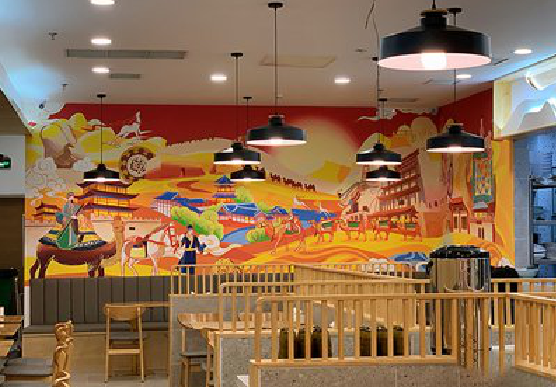 贵定商业空间彩绘介绍。