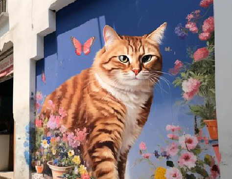 贵定自己绘制有个性的手绘墙