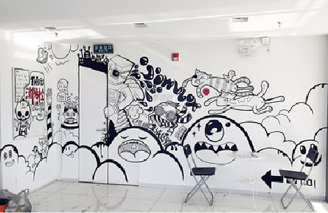 贵定手绘墙并非传统涂鸦。