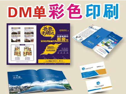 贵定单页印刷，色彩搭配简单。
